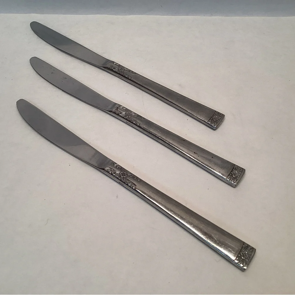 Supreme Cutlery TOWLE SILVER 3 Butter Knifes TWS280 STAINLESS Glossy Japan #2